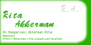 rita akkerman business card